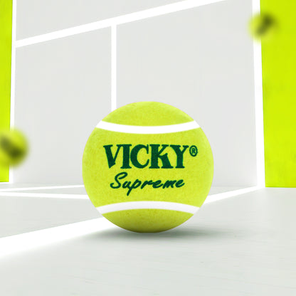 Vicky Supreme Light Tennis Balls - Fluorescent Yellow (Pack of 9) - InstaSport