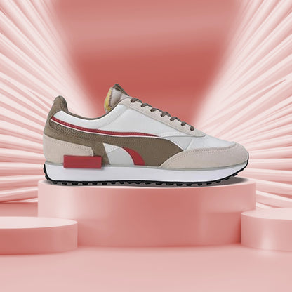 Puma Future Rider Double Unisex Sneaker (Warm White-Astro Red) 38063914