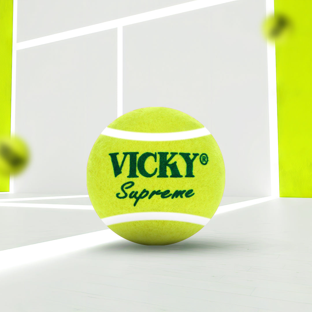 Vicky Supreme Light Tennis Balls - Fluorescent Yellow (Pack of 6) - InstaSport
