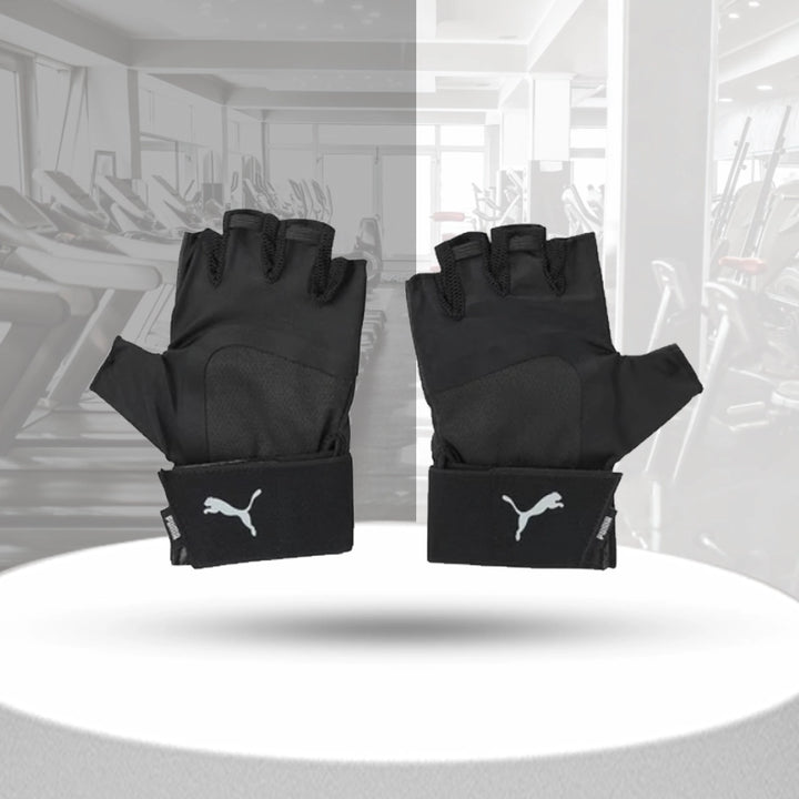 Puma TR ESS Premium Weight Lifting Gloves- BLACK/GREY