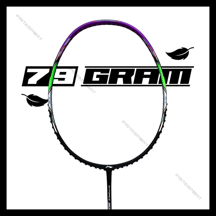 Li-Ning GForce 3800 Superlite Badminton Racket (Black/ Purple) - InstaSport