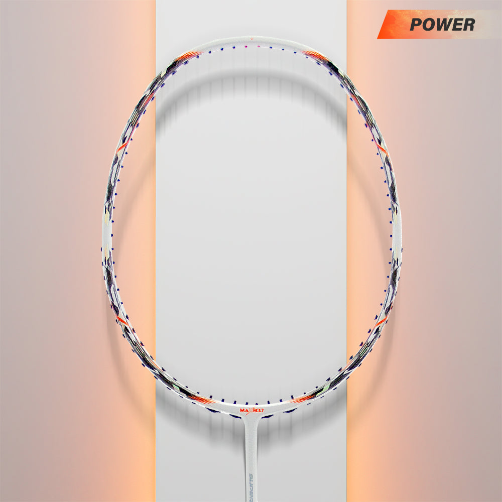 Maxbolt Superstar 10  Badminton Racket (White) - InstaSport