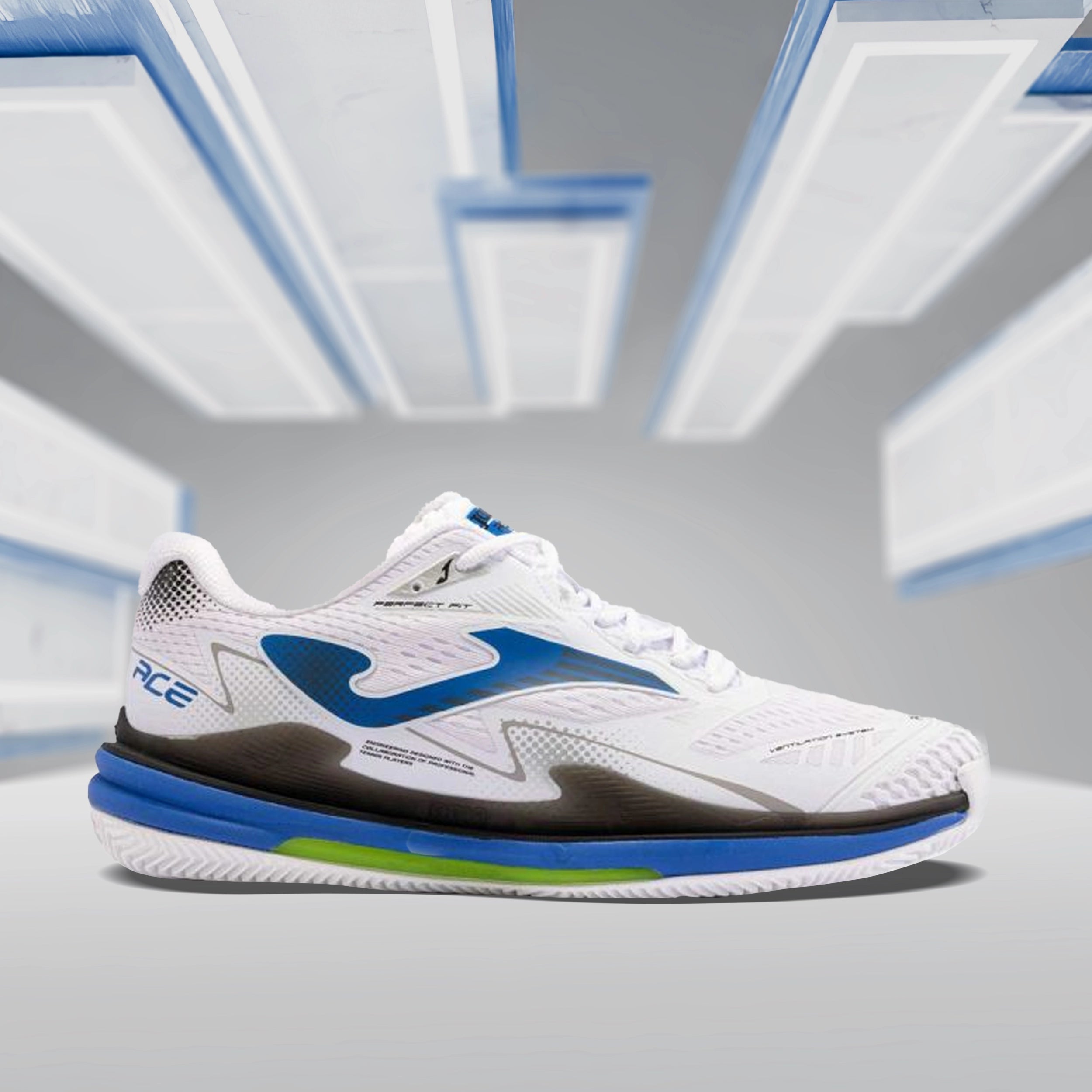 Joma Ace 2402 Men's Tennis Shoes - White/Blue