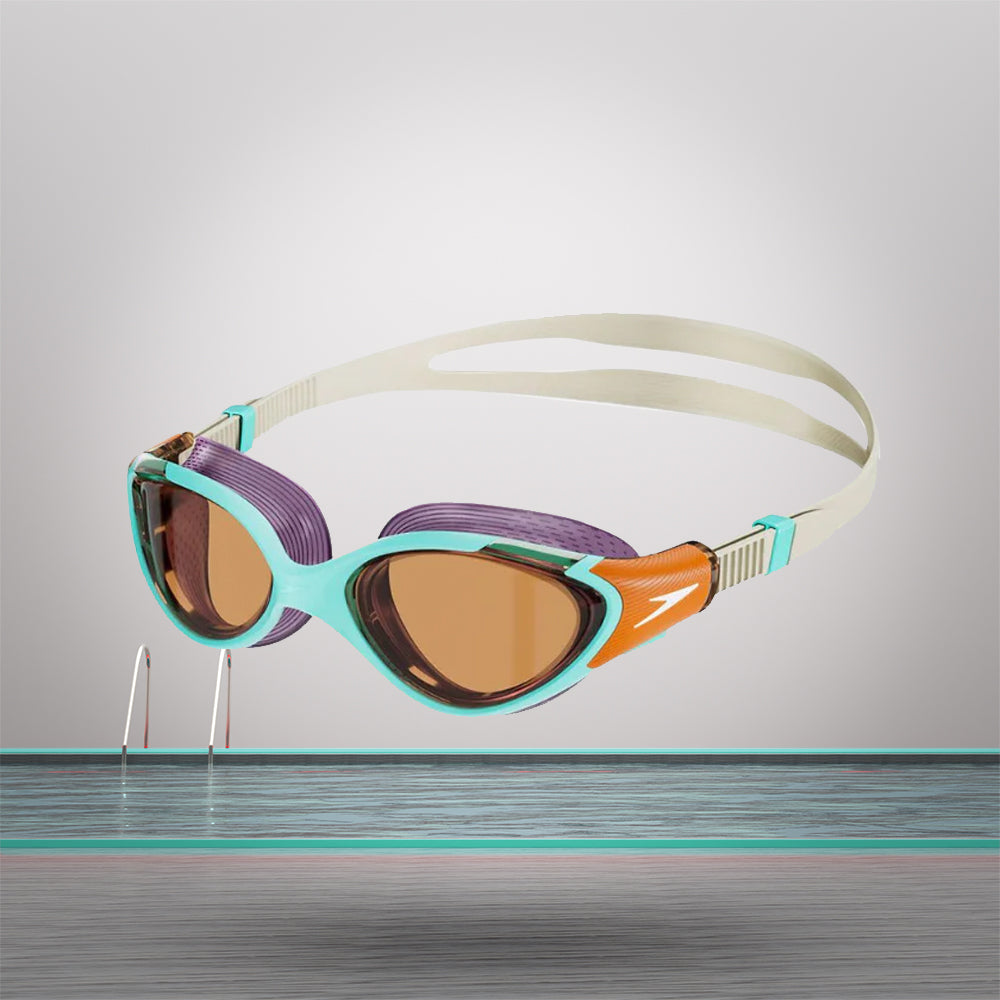 Speedo Women's Biofuse 2.0 Tint - Lens Goggles -Blue & Orange
