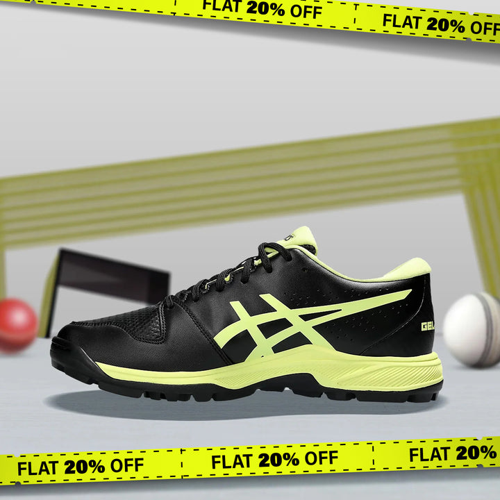 Asics Gel Peake 2 Men's Cricket Shoes (Black/Glow Yellow) - DOD