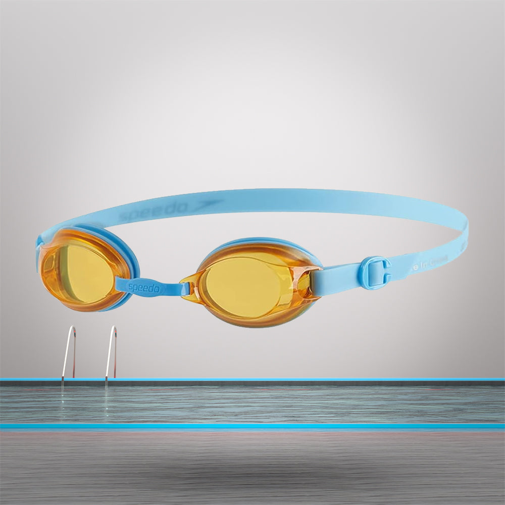 Speedo Unisex Junior Jet Tint - Lens Goggles  (Blue/ Orange)