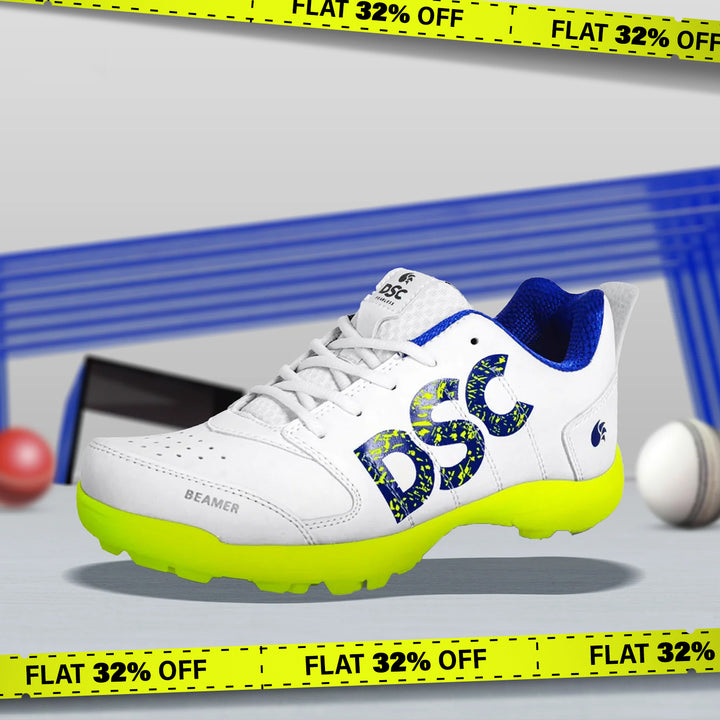 DSC Beamer Cricket Spike Shoes (Fluro Green) - DOD