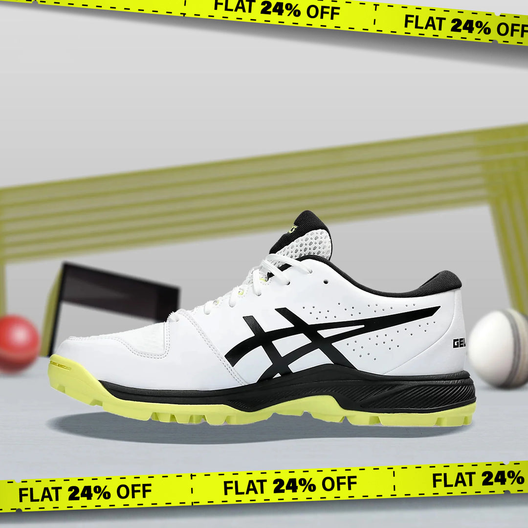 Asics Gel Peake 2 Men's Cricket Shoes (White/Glow Yellow) - DOD