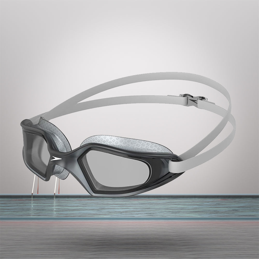 Speedo Unisex Adult Hydropulse Swim Goggles - White/ Grey