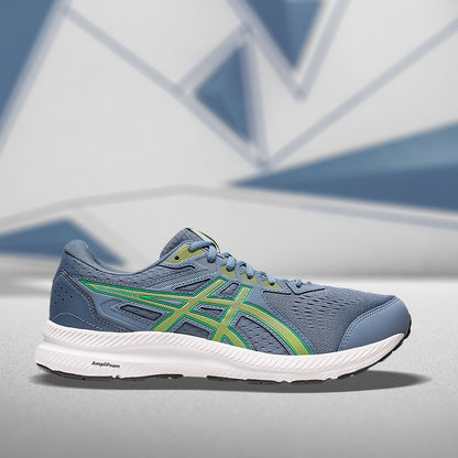 ASICS GEL-CONTEND 8 (M) - (STEEL BLUE/LIME ZEST) RUNNING SHOES - InstaSport