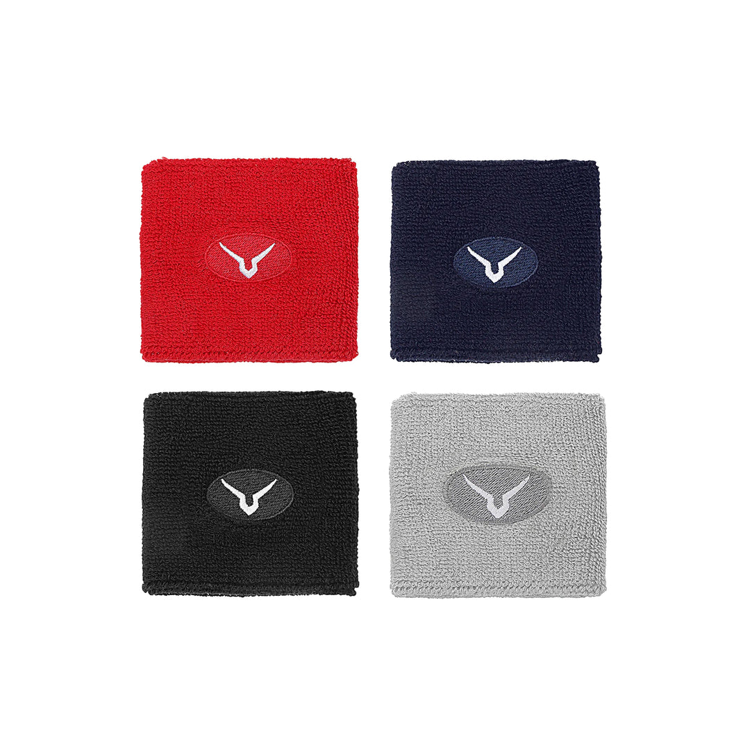 Invincible Cotton Wristband Sweatbands - 3 Inch, Pack of 4