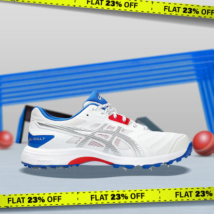 Asics Gel Gully 7 Cricket Shoes (White / Pure Silver) - DOD - InstaSport