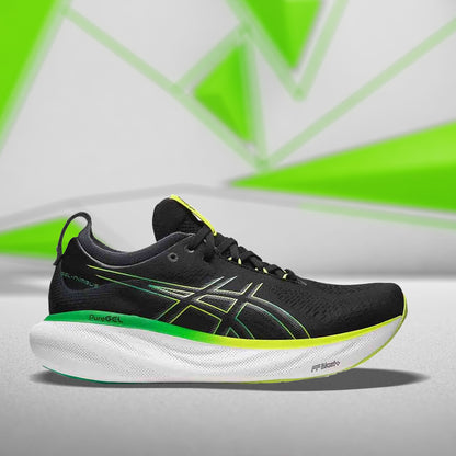 ASICS GEL-NIMBUS 25 (M) - (BLACK/LIME ZEST) - RUNNING SHOES - InstaSport