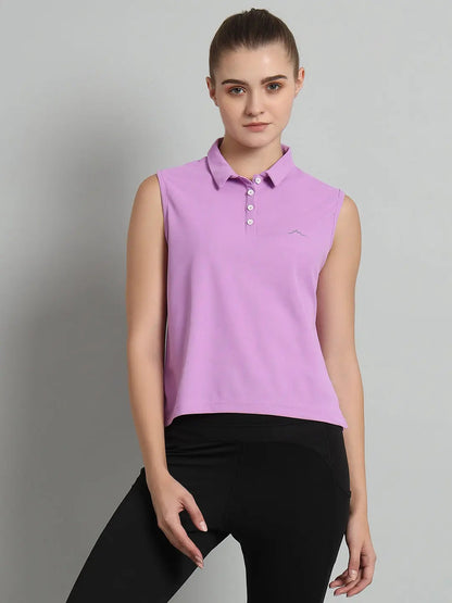 Women's Sleeveless Outdoor Polo - Wild Orchid Reccy