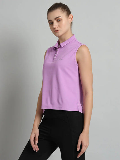 Women's Sleeveless Outdoor Polo - Wild Orchid Reccy