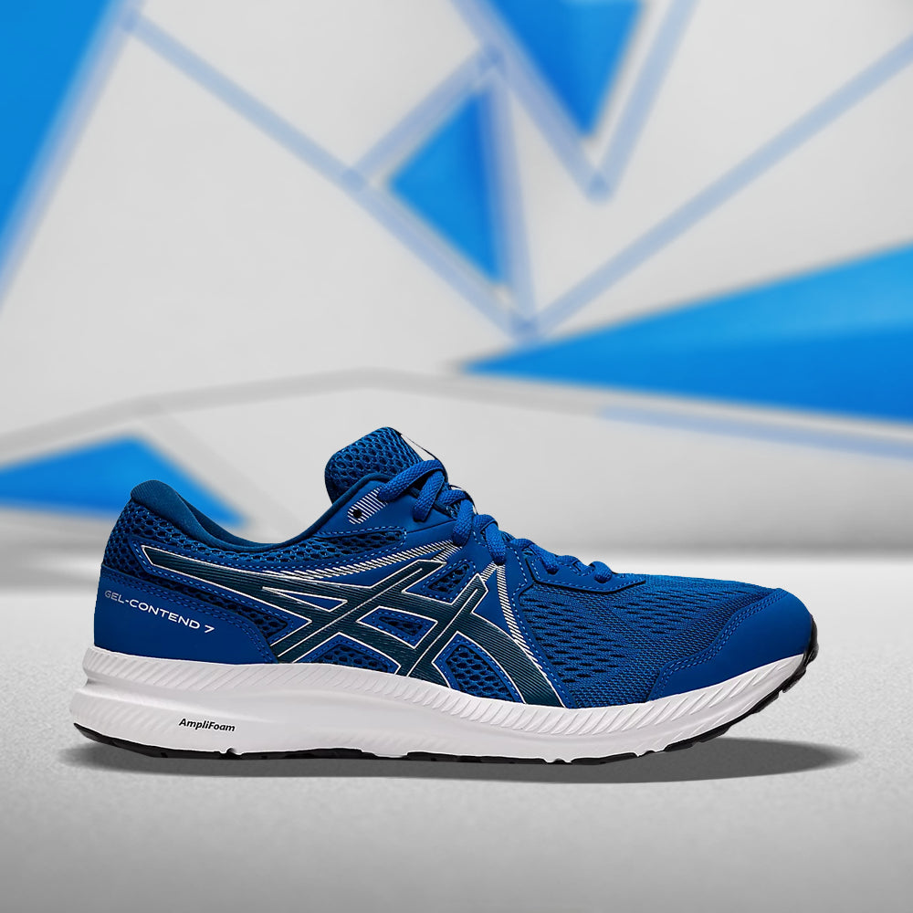 ASICS GEL-CONTEND 7 (M) - LAKE DRIVE/MAKO BLUE RUNNING SHOES - InstaSport