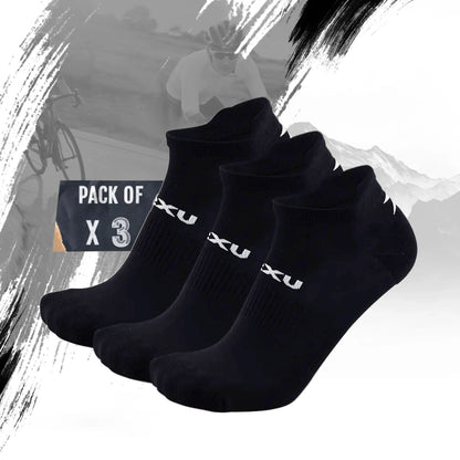 2XU Ankle Sock 3 Pack - Black/White