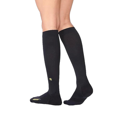 2XU Flight Comp Socks - Black/Black