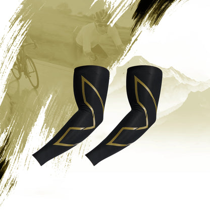 2XU MCS Elite Com Arm Guards - Black/Gold