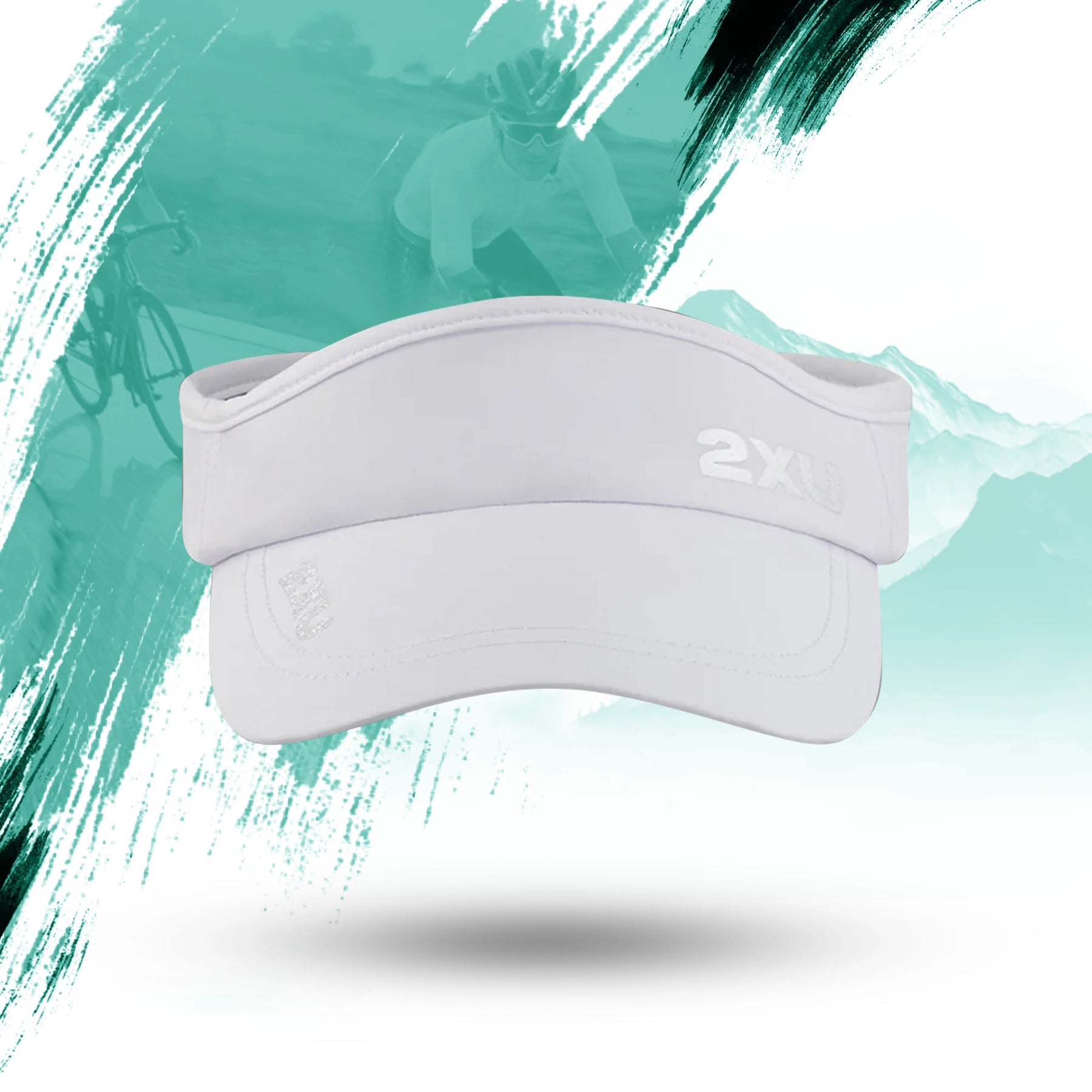 2XU Run Visor - White/White