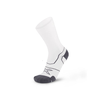 2XU Vectr Cushion Crew Sock - White/Grey