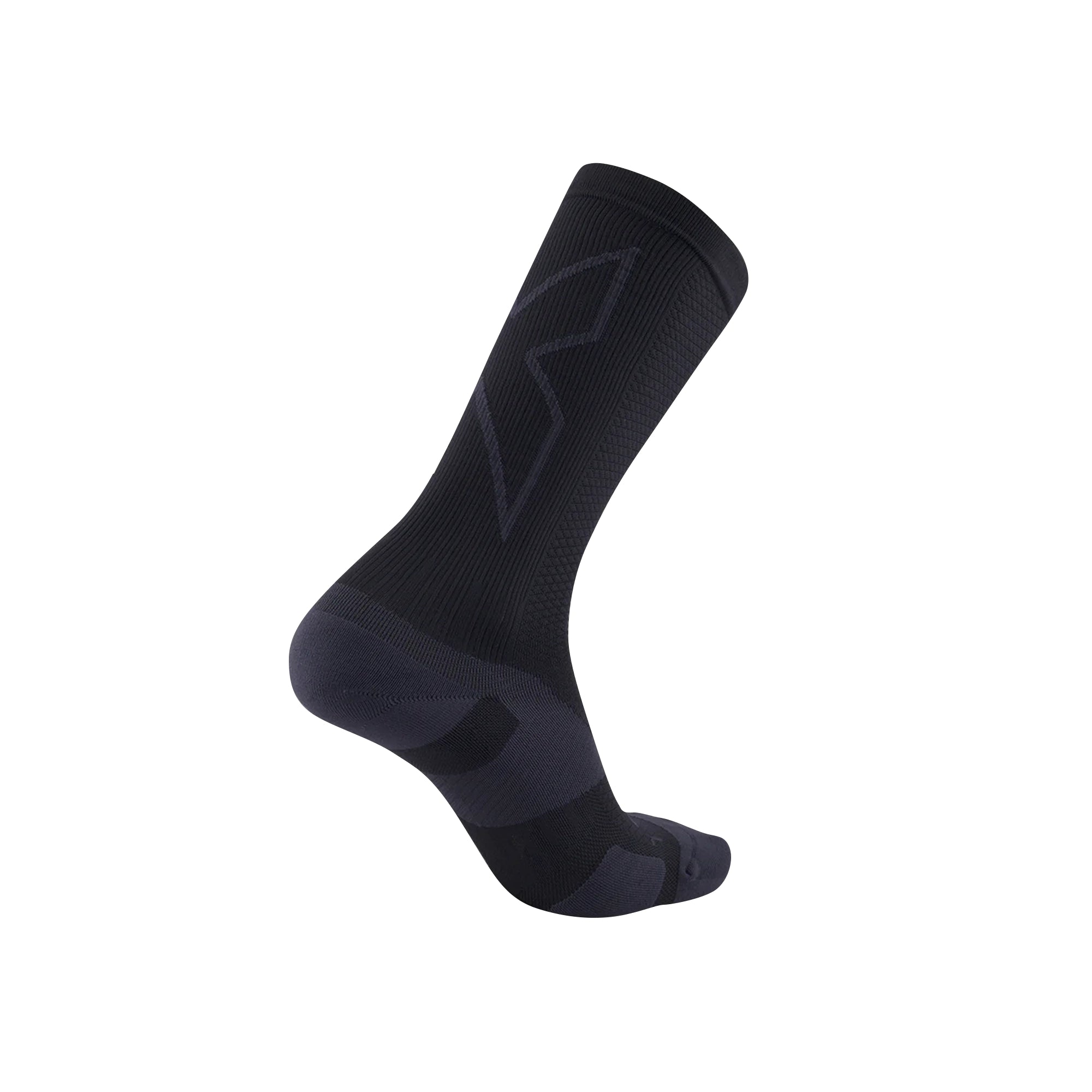 2XU Vectr Cushion No Show Socks - Black/Titanium