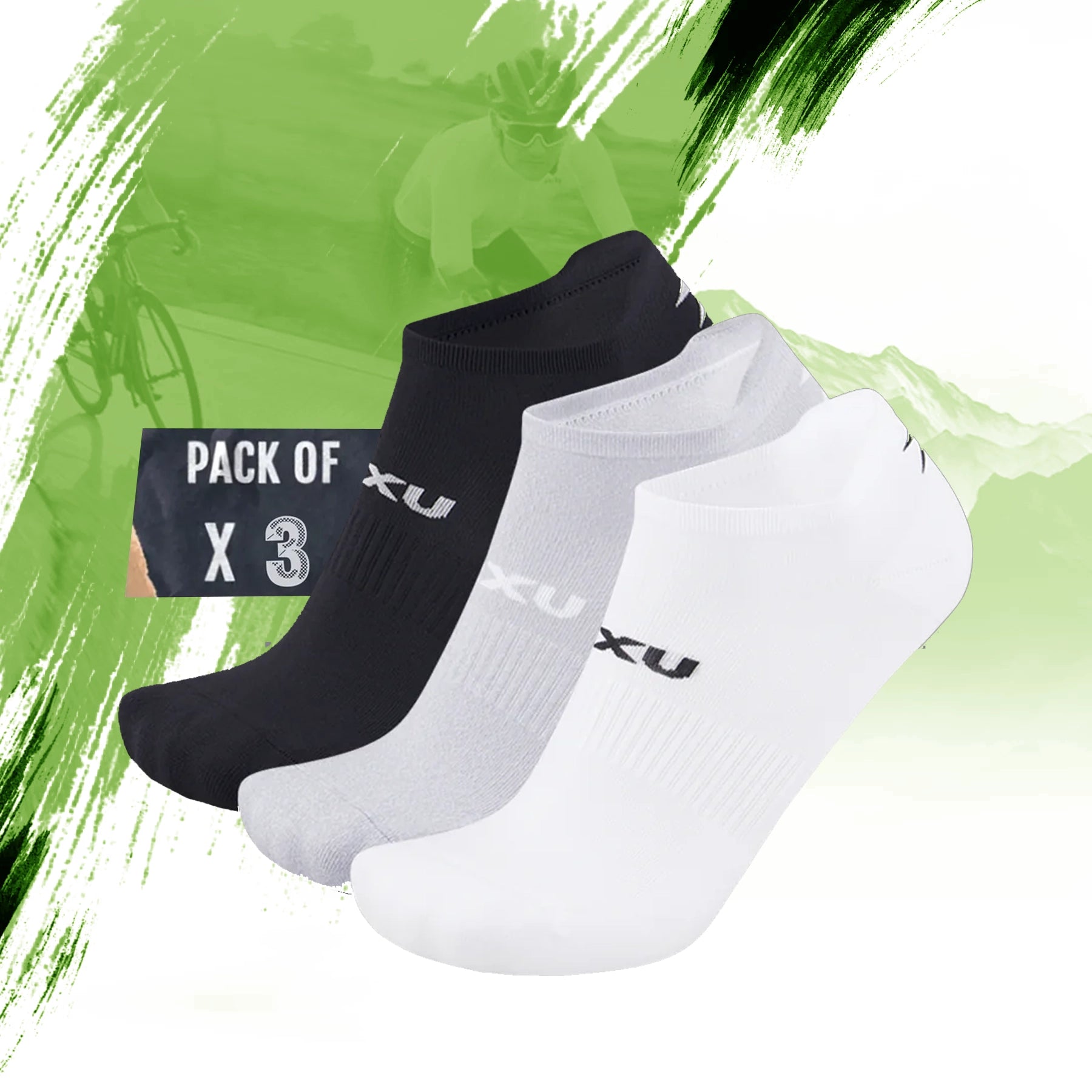2XU_Ankle_Sock_3Pack_Three_Color_Instasport
