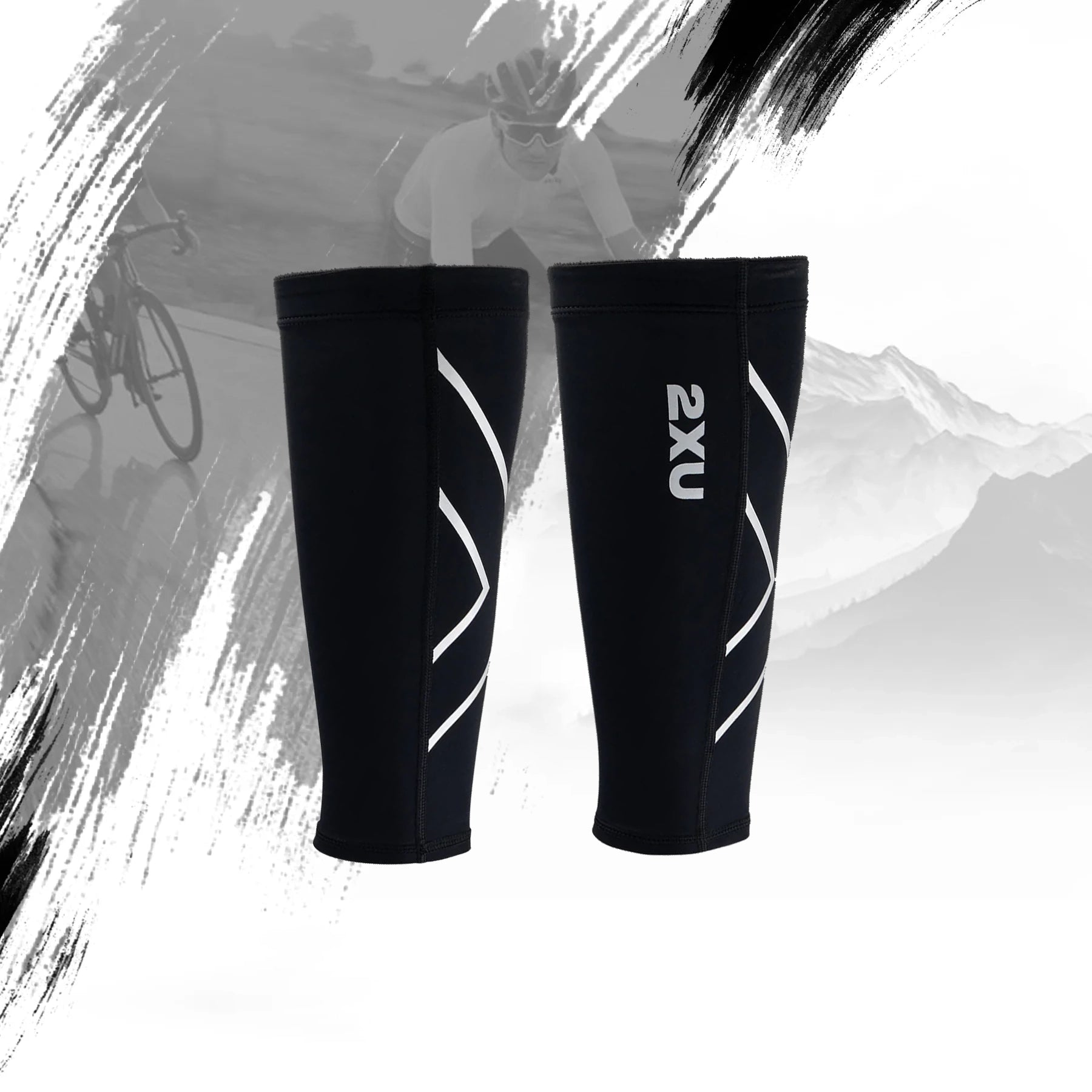 2XU_Compression_Calf_guards_Black_Instasport