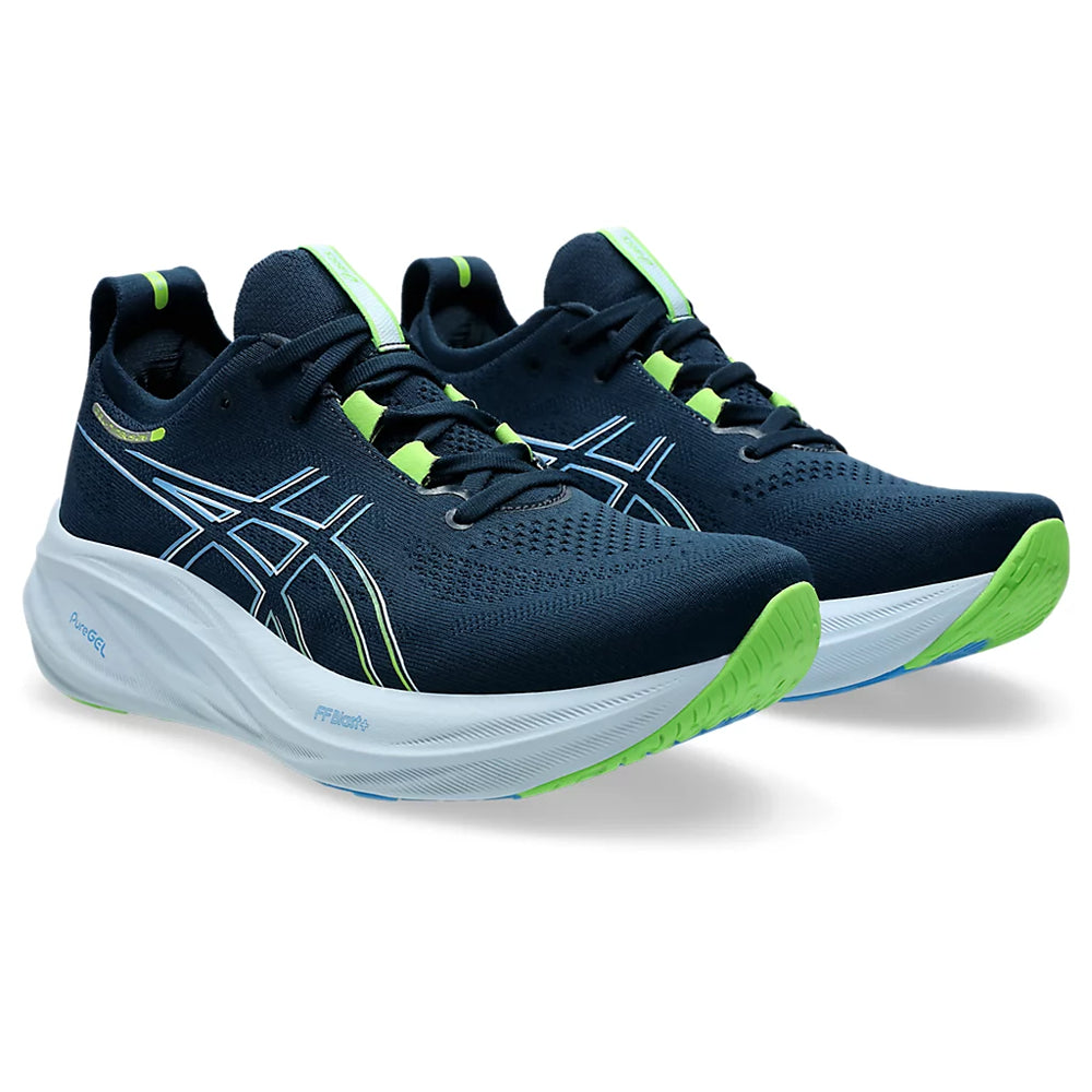 ASICS GEL NIMBUS 26 MEN'S (FRENCH BLUE/ ELECTRIC LIME) RUNNING SHOES