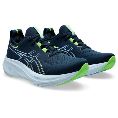 ASICS GEL NIMBUS 26 MEN'S (FRENCH BLUE/ ELECTRIC LIME) RUNNING SHOES - InstaSport