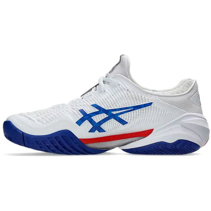 Asics Court FF3 Novak Tennis Shoes (White/ Asics Blue) - InstaSport