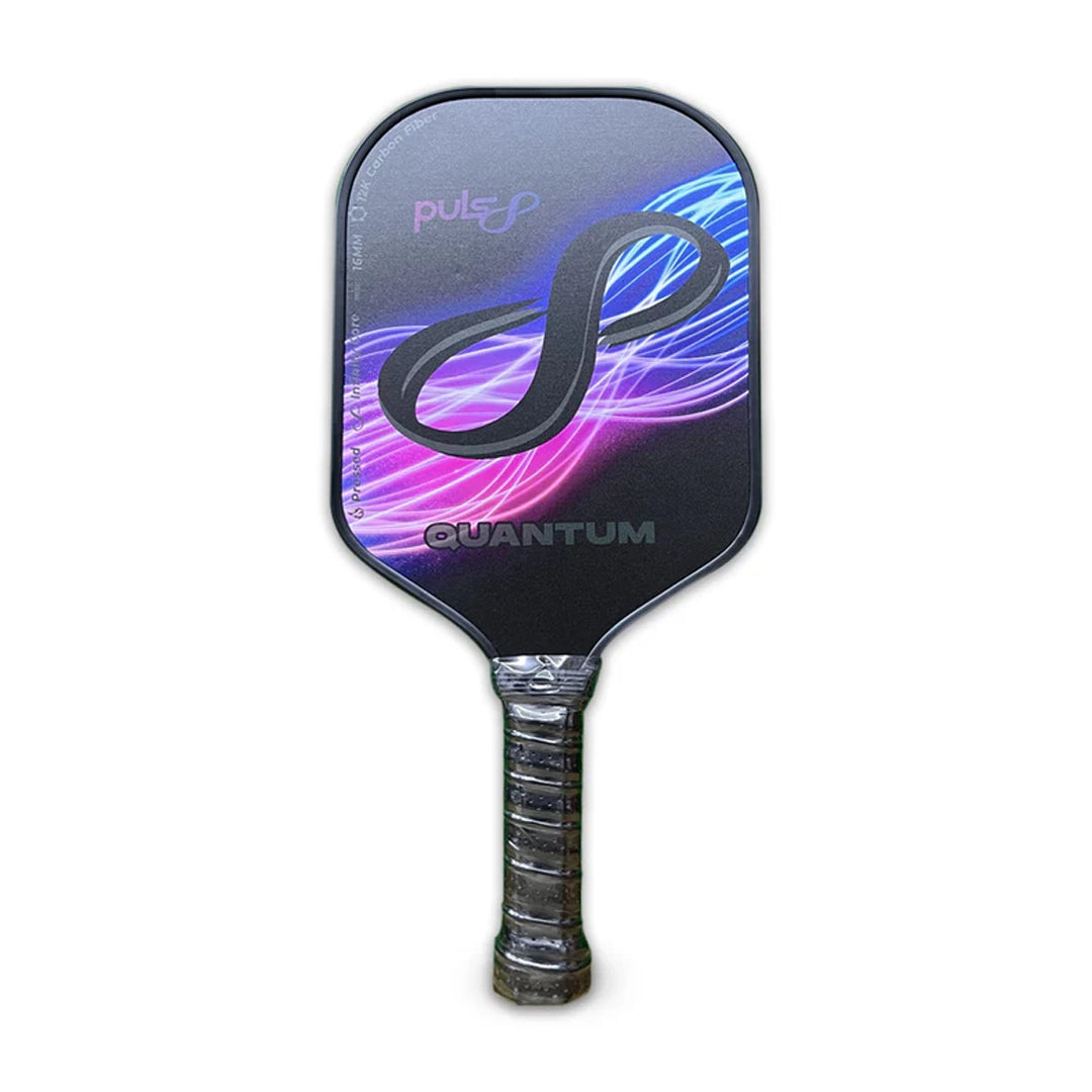 Puls8 Quantum 12K Carbon Pickleball Paddle 16mm (2 Paddles + 2 Cover Bag + 4 Balls)