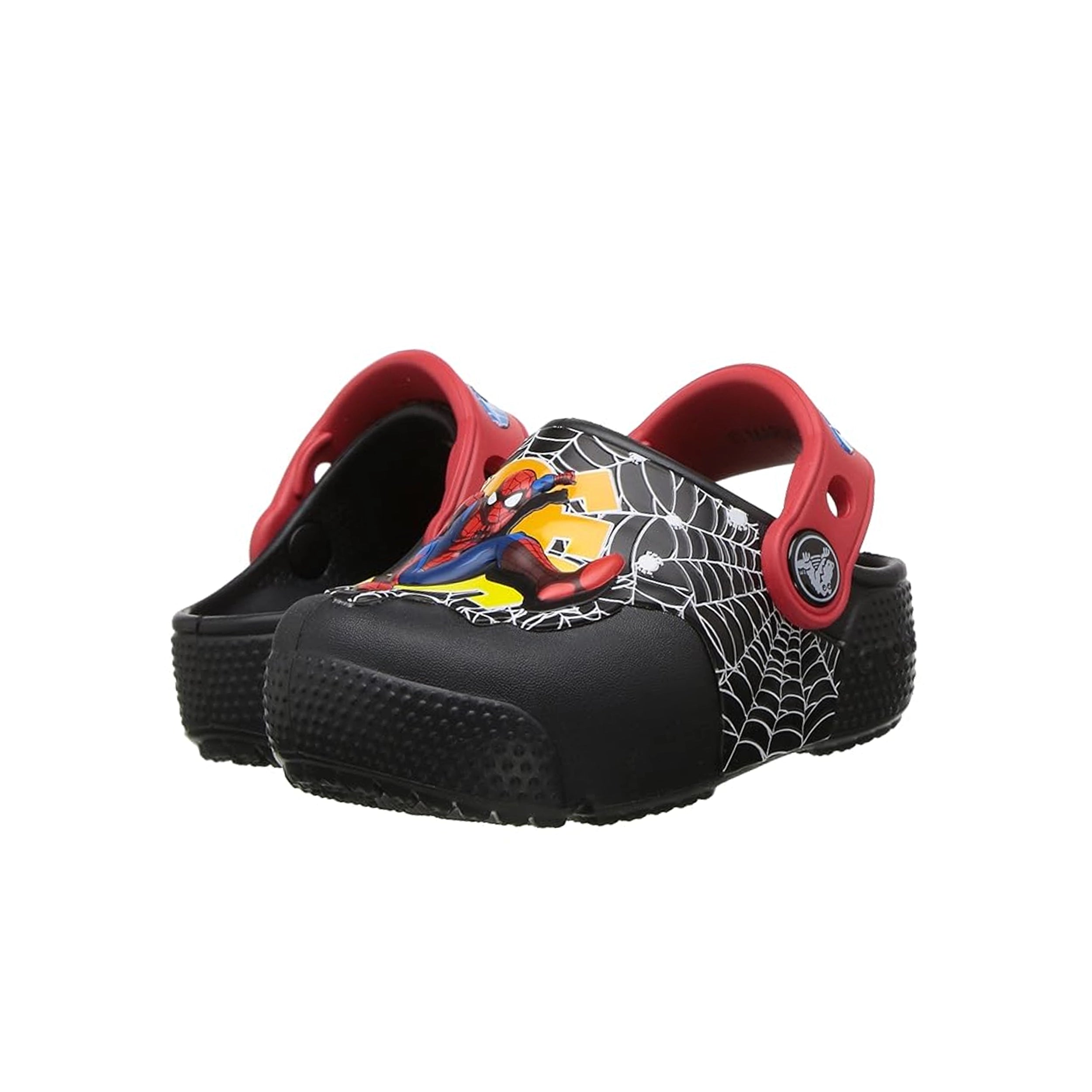 Crocs FunLab Lights Spiderman Boys Clog in Black