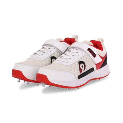 D9 Warrior - 1 Cricket Shoes - White/Red