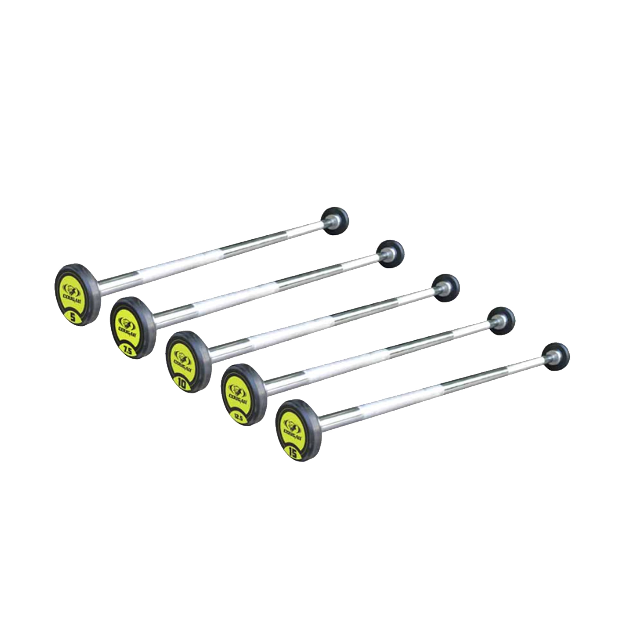 Cougar Plain Barbell With Fixed Weight- 7.5 to 15kg