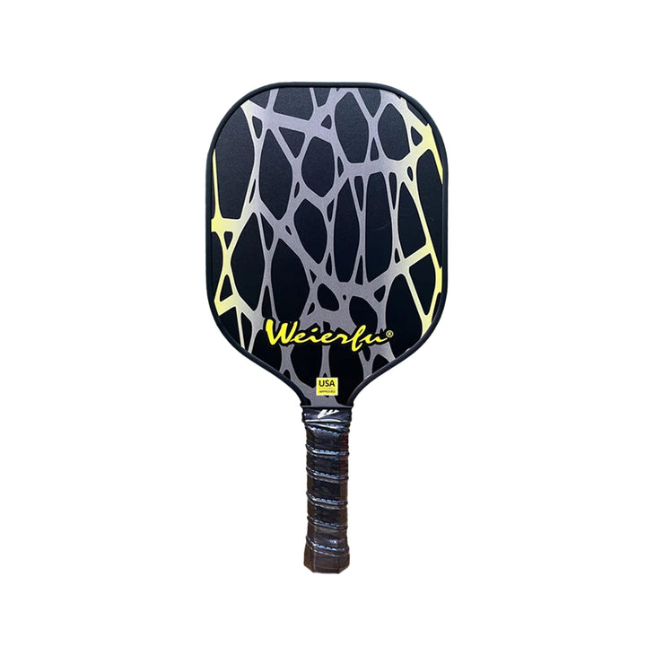 Weierfu Graphite Phase Silver Pickleball Paddle Set - Black/Yellow