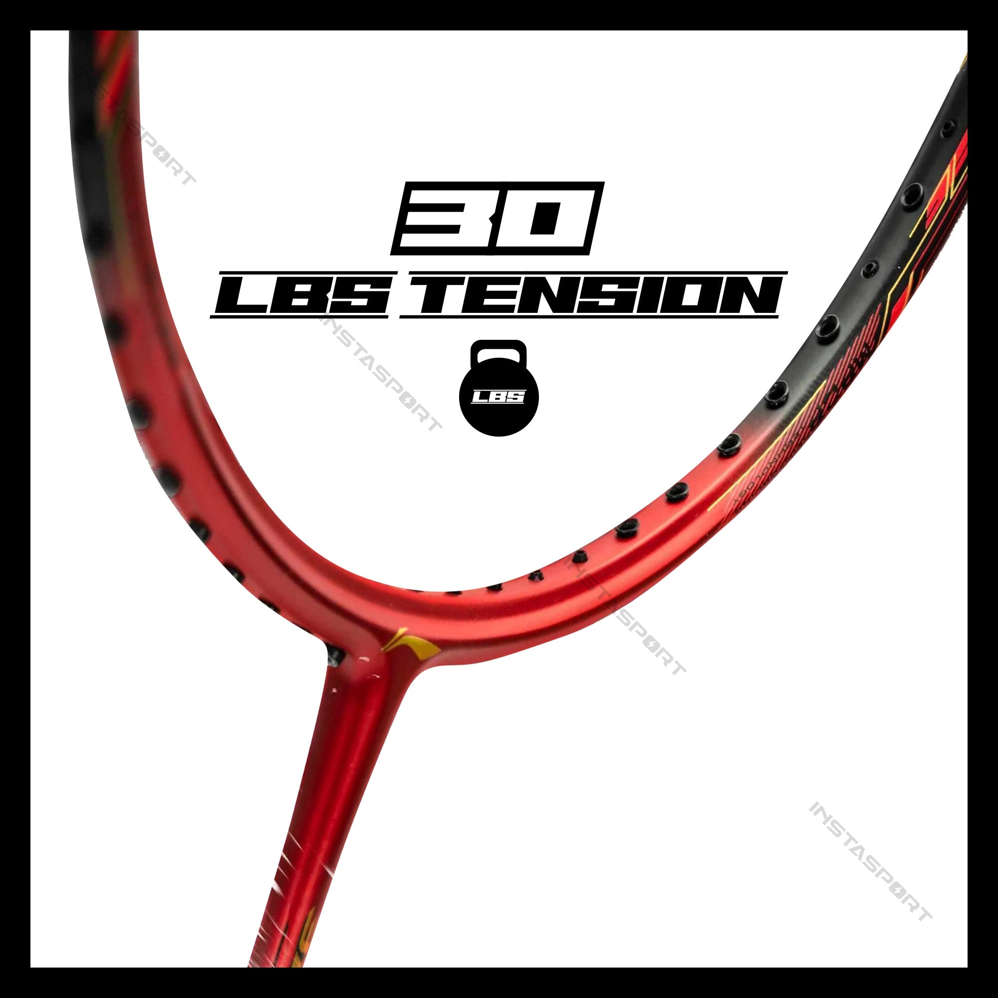 Li-Ning 3D CALIBAR X Boost (Dark Grey/Red) Badminton Racket - InstaSport