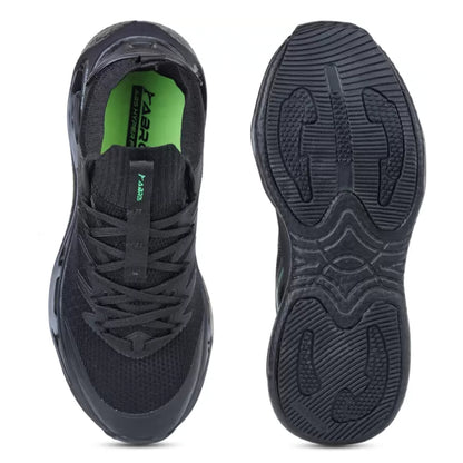 ABROS Mens Swag Sports Shoes - Black/N.Green