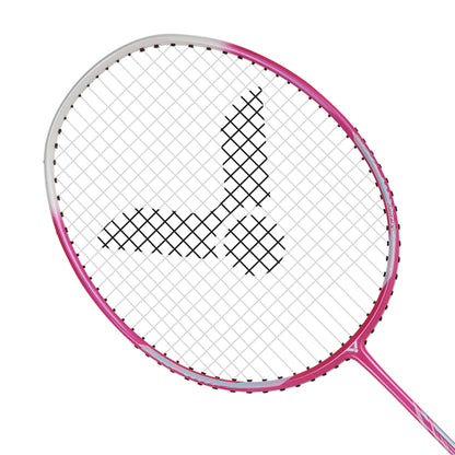 Victor Aura Speed 9 Strung Badminton Racket - Pink - 4U