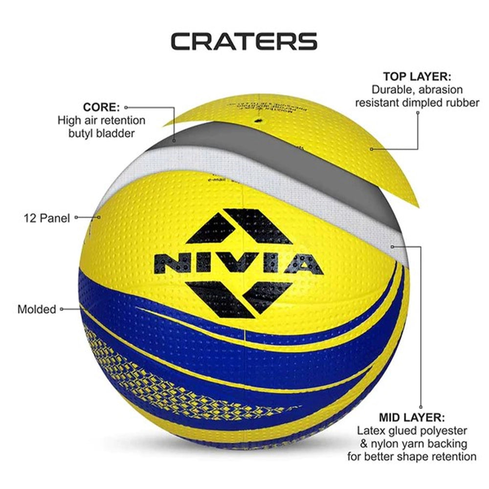 Nivia Craters Volleyball (Blue/ Yellow) - InstaSport