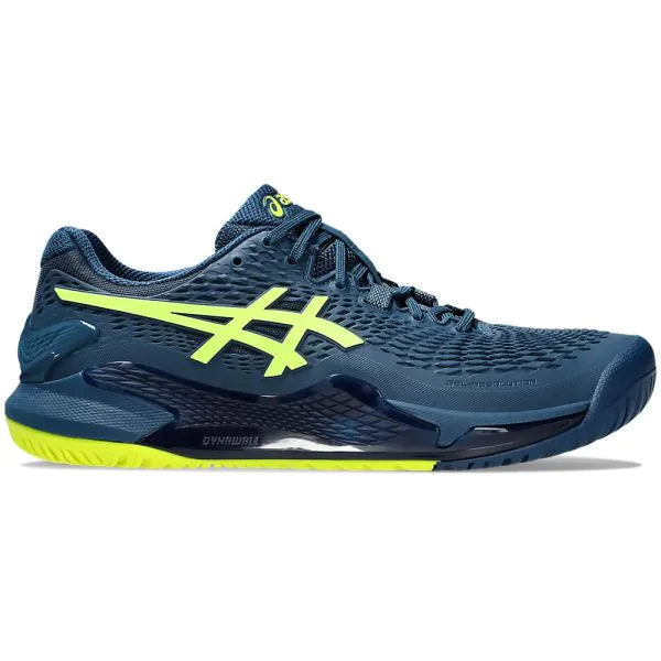 Asics Gel Resolution 9 Tennis Shoes (Mako Blue/ Safety Yellow) - InstaSport