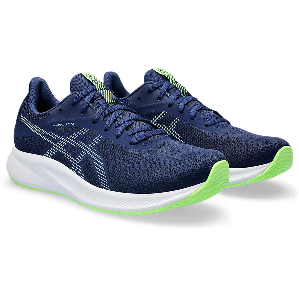 ASICS PATRIOT 13 (M) - BLUE EXPANSE/ILLUMINATE MINT RUNNING SHOES