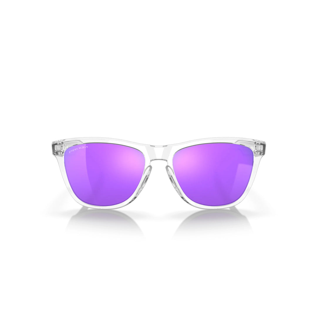 Oakley Frogskins Polished Clear Prizm Violet Sunglass