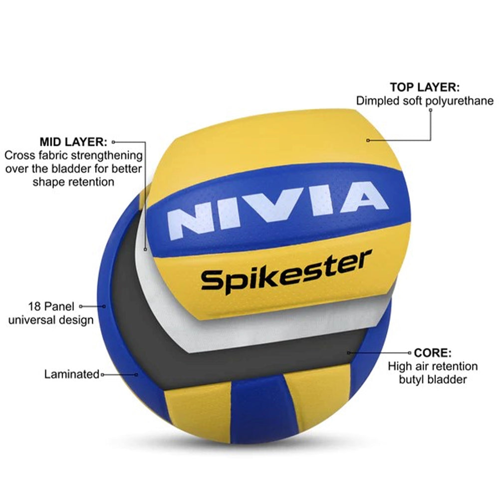 Nivia Spikester Volleyball (Multi Colour) - InstaSport