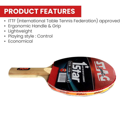 Stag 1 Star Table Tennis Racquet - InstaSport