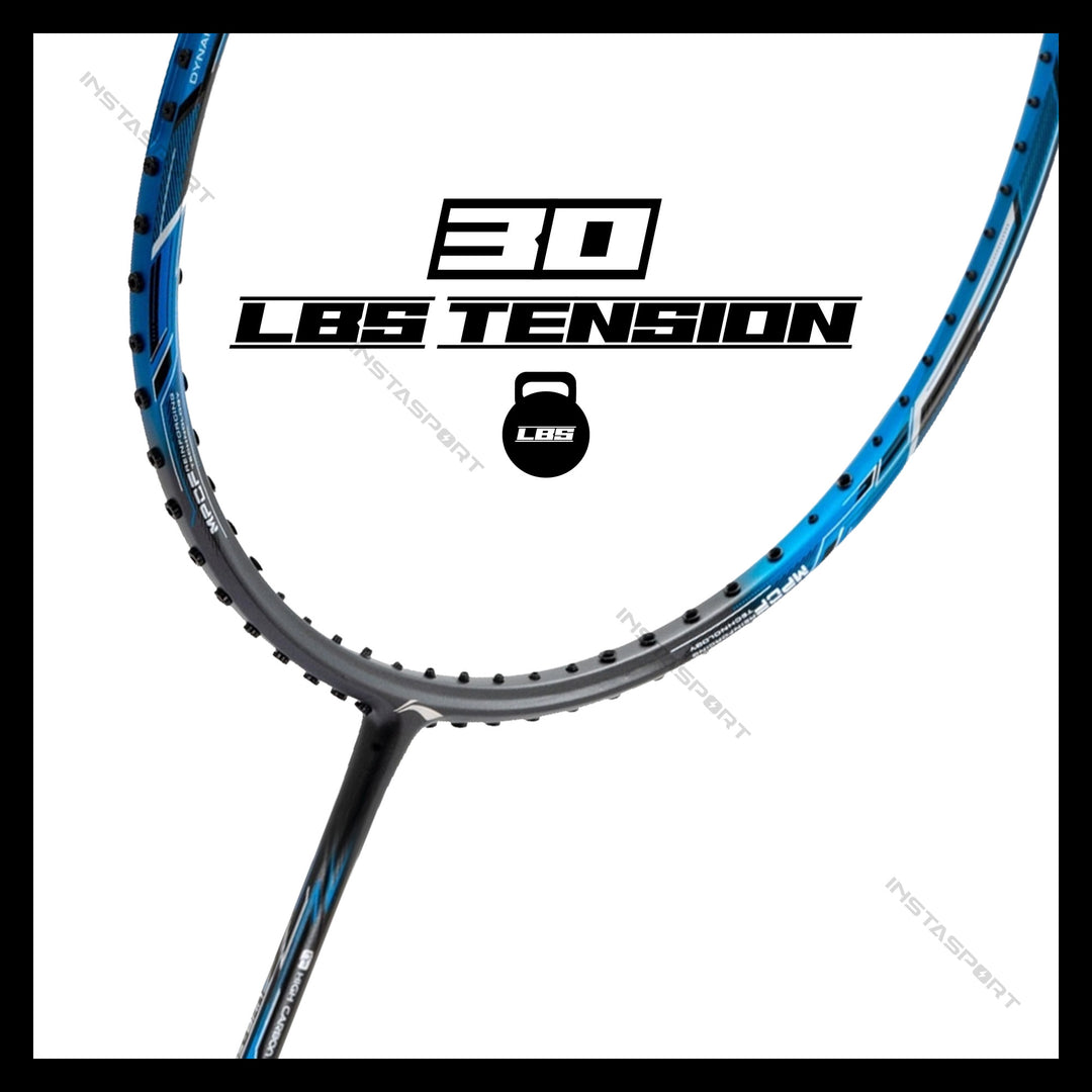 Li-Ning 3D CALIBAR X Combat (Charcoal/Blue) Badminton Racket - InstaSport