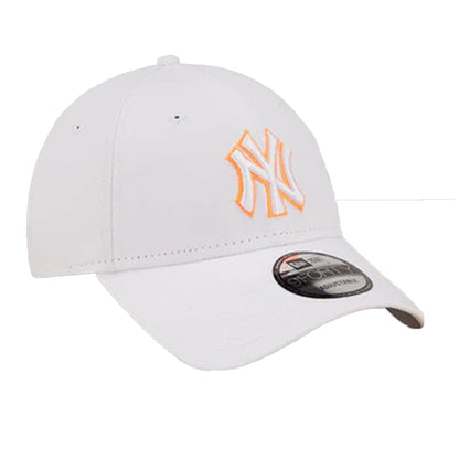 New Era NY Yankees Neon Outline Adjustable Cap - White