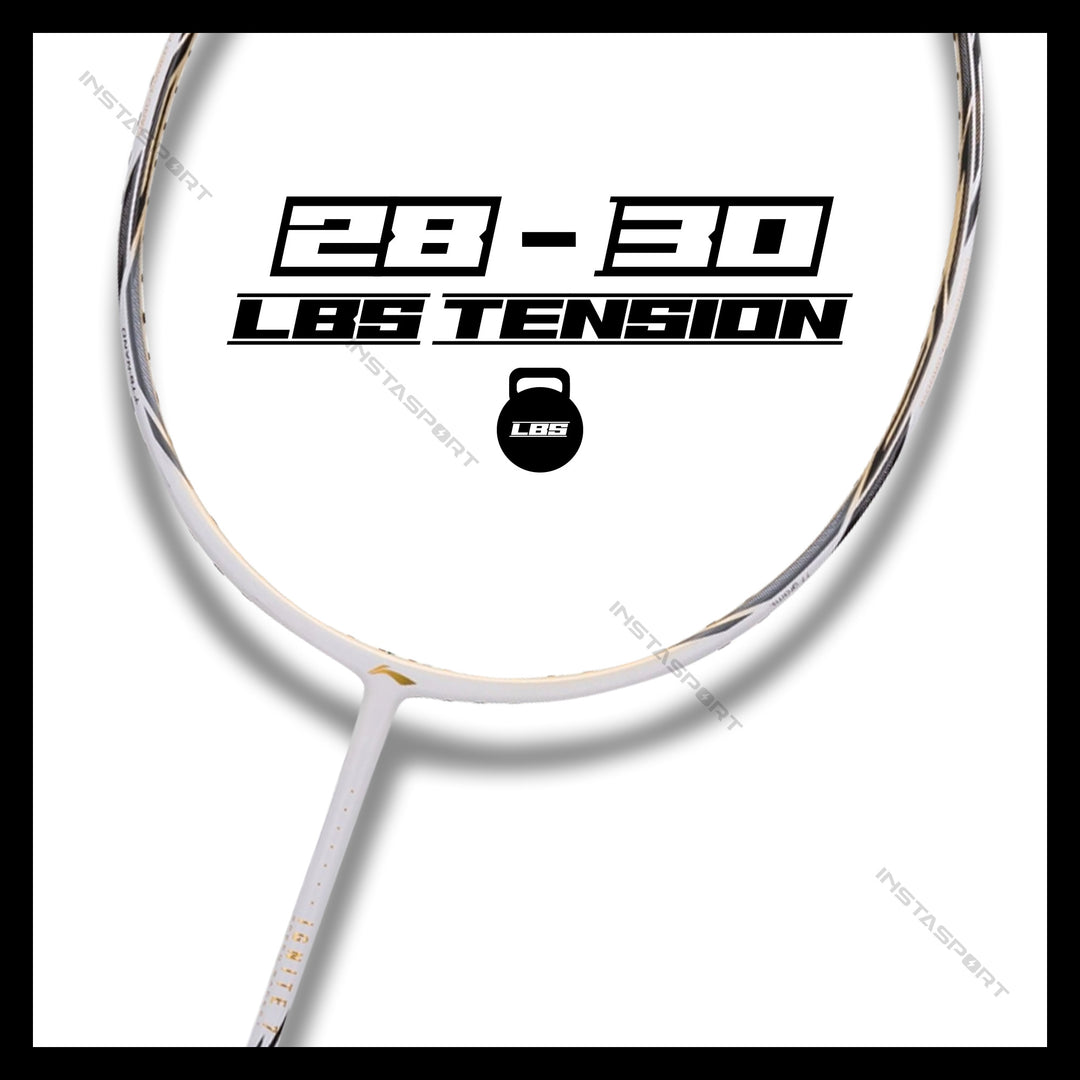 Li-Ning Ignite 7 Badminton Racket (White/ Black) - InstaSport