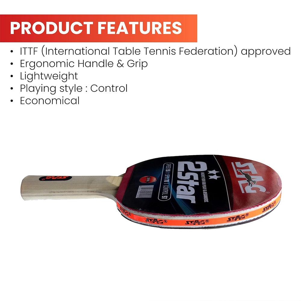 Stag 2 Star Table Tennis Racquet