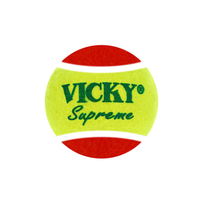 Vicky Supreme Heavy Tennis Balls - Double Colour (Pack of 6) - InstaSport